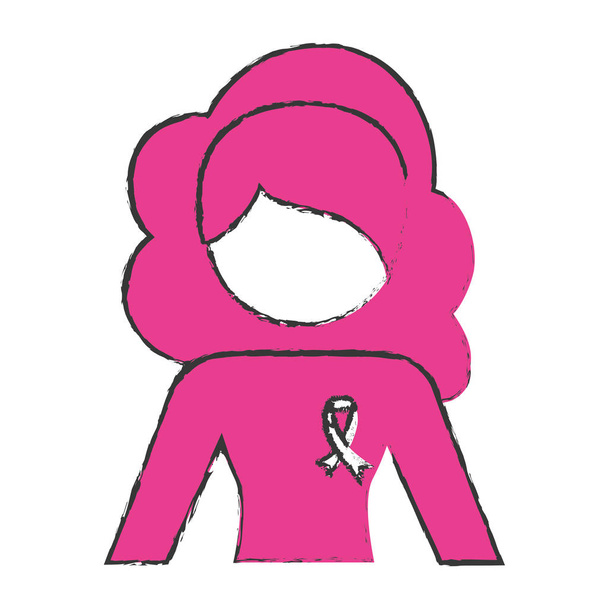 icône de sensibilisation au cancer du sein image
 - Vecteur, image