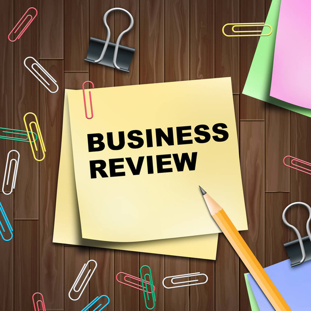 Business Review ukazuje obchodní recenze 3d obrázek - Fotografie, Obrázek