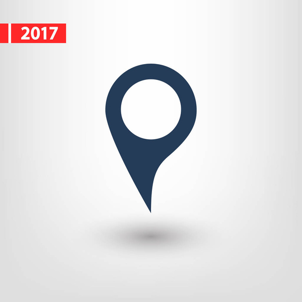 Map pointer flat icon, vector illustration. Flat design style - Vector, Image