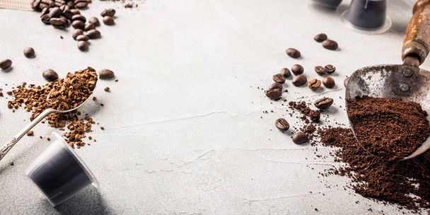 Background with assorted coffee - Photo, Image