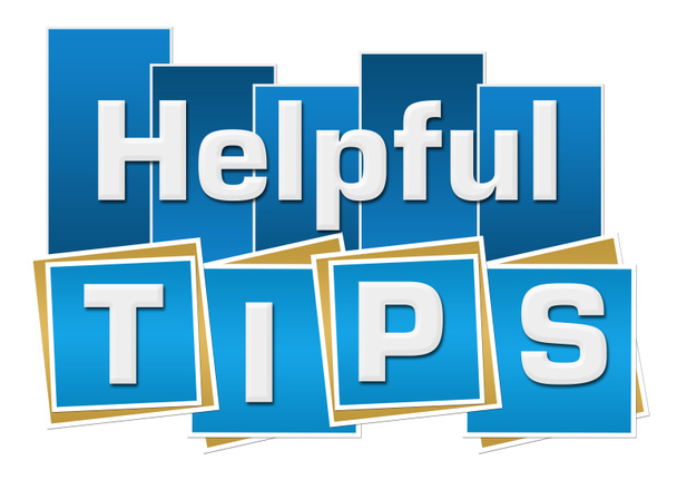 Helpful Tips Blue Squares Stripes  - Photo, Image