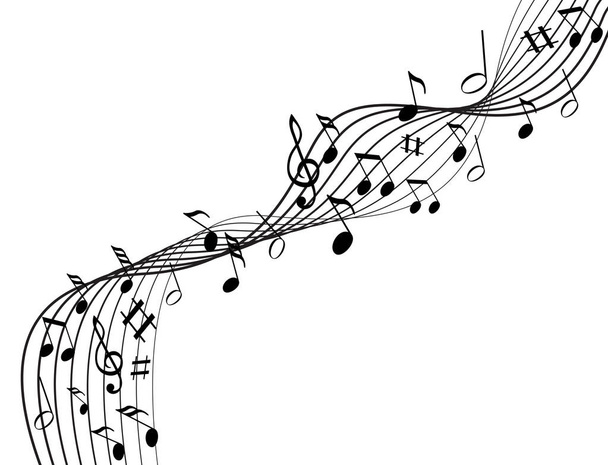 Music notes template - Вектор,изображение