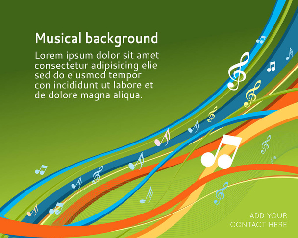 Music notes colorful layout   - Vector, Imagen