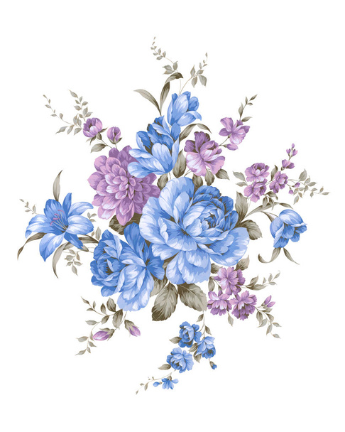 Illustration Blume gesetzt  - Foto, Bild