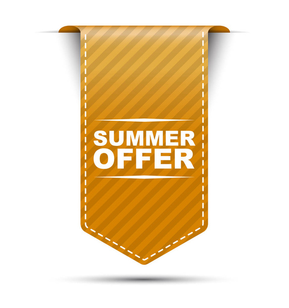 summer offer, orange vector summer offer, banner summer offer - Vector, Image