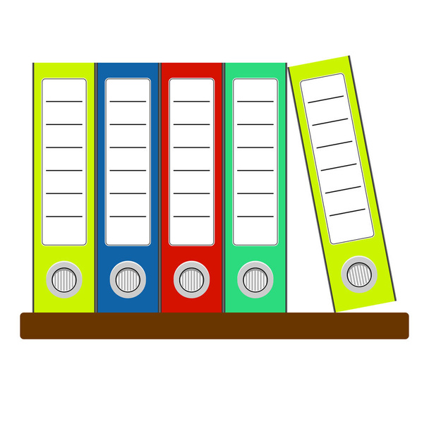 Folders with documents vector - Vector, Image