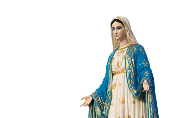 Virgin mary statue isolated - Photo, Image