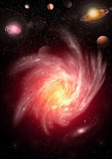 galaxie dans un espace libre - Photo, image