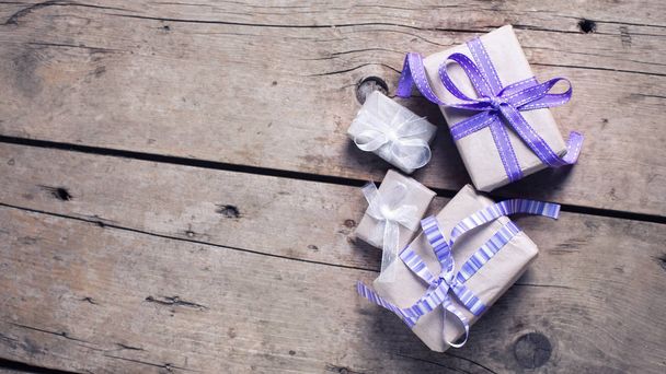 Wrapped  gift boxes with presents  - 写真・画像