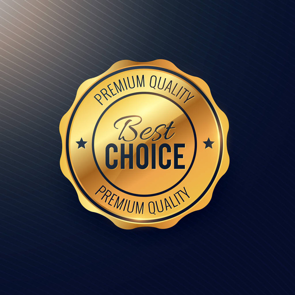 golden best choice badge design - Vektör, Görsel