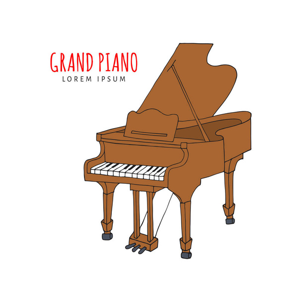 Illustration vectorielle piano à queue
 - Vecteur, image