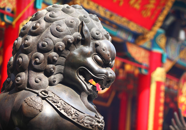 κινεζική λιοντάρι άγαλμα - Φωτογραφία, εικόνα
