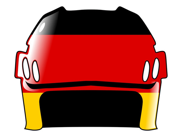 κράνος χόκεϊ σε χρώματα της Γερμανίας - Διάνυσμα, εικόνα