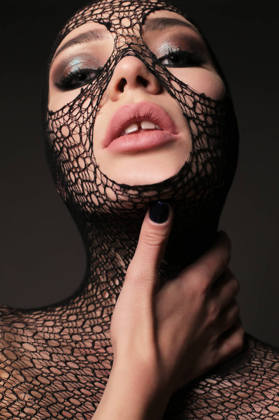 portrait of gorgeous sensual woman with dark hair - Fotografie, Obrázek