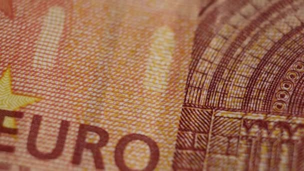 10 ユーロ紙幣回転クローズ アップ - 映像、動画