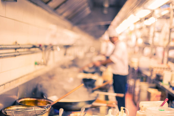 Kitchen blur motion blur chefs - Photo, Image
