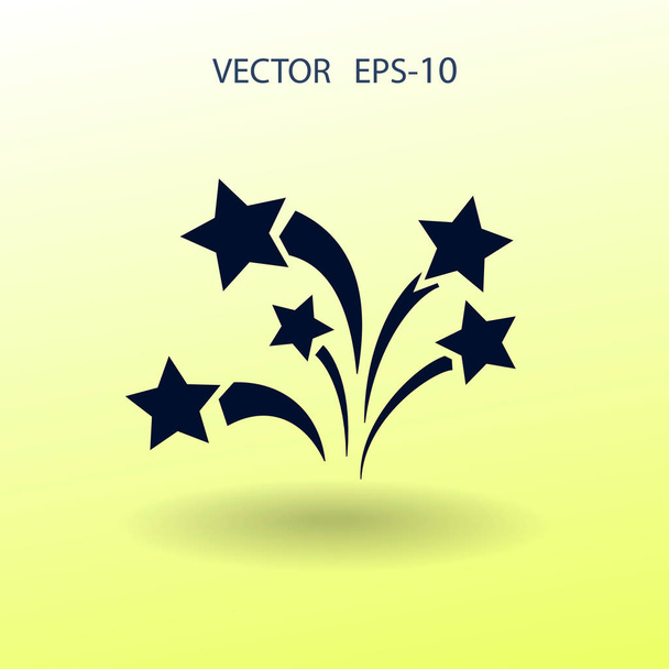 Flat a firework icon. Vector. - Vektor, obrázek