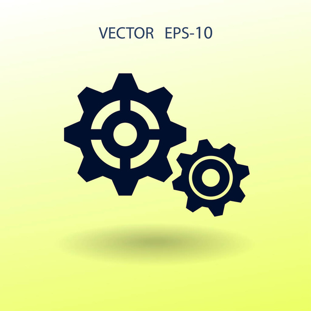Gears icon. vector illustration - Διάνυσμα, εικόνα