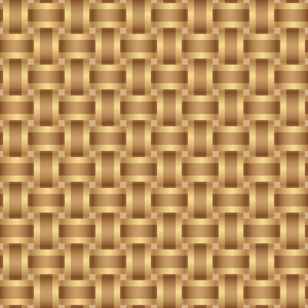 Seamless pattern braided brown ribbon - Vector, Image