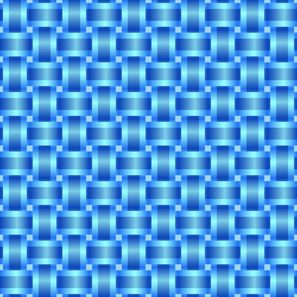 Seamless pattern braided blue ribbon - Vector, Image