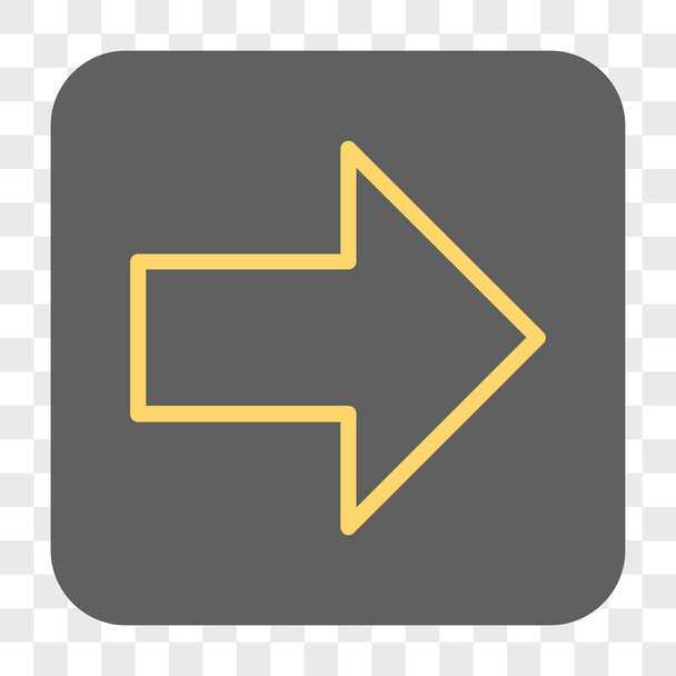 Arrow Right Rounded Square Button - Vector, afbeelding