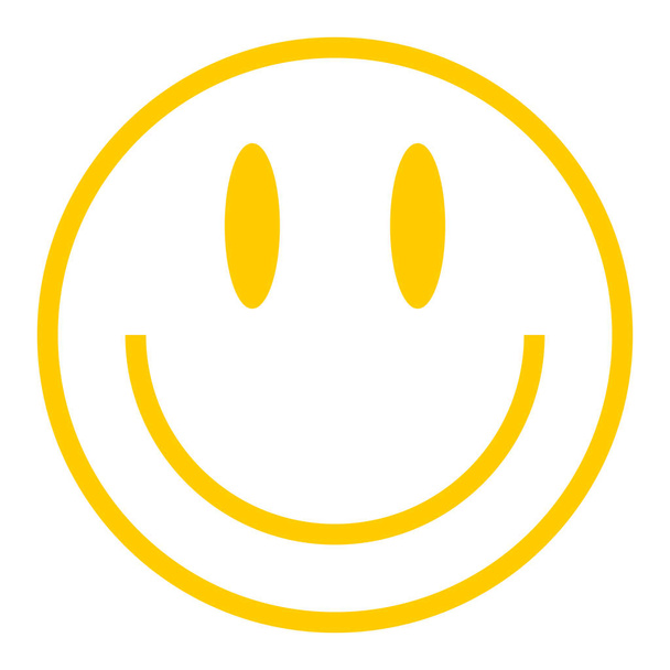 Žlutá ikona usmívající se smajlík - Vektor, obrázek