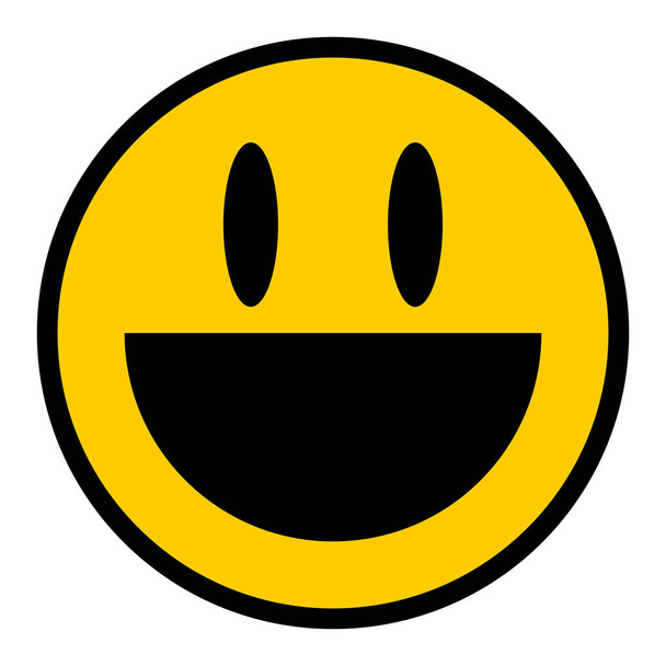 Ikona buźkę uśmiechnięta twarz płaski - Wektor, obraz