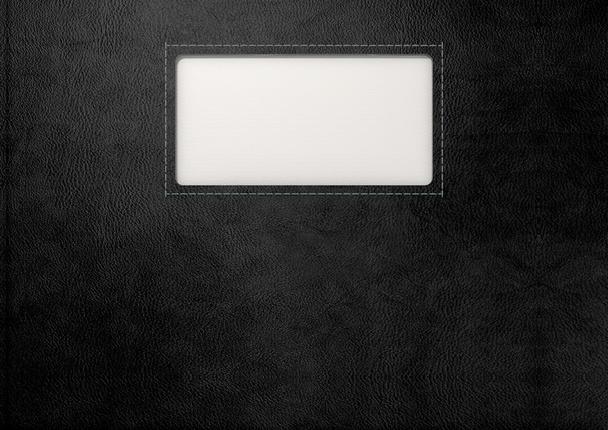 černé kůže s vykládaným label - Fotografie, Obrázek