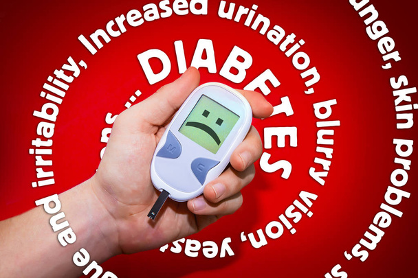 Diabetes symptomen spiraal - Foto, afbeelding
