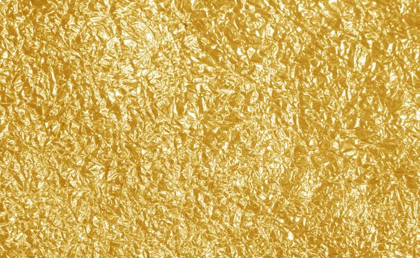 Shiny yellow leaf gold foil  - Photo, Image