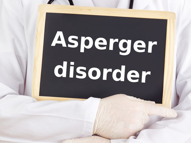 Arzt zeigt Informationen: Asperger-Störung - Foto, Bild