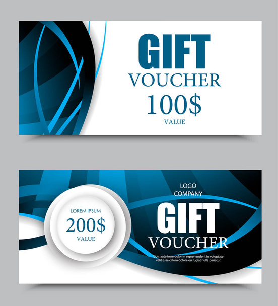 Gift company voucher template - Vector, Image