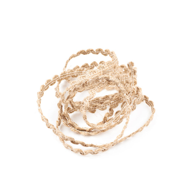 Pile of a linen rope string isolated - Foto, immagini