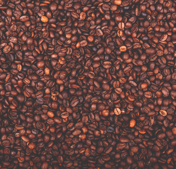Fresh coffee beans background - Photo, Image