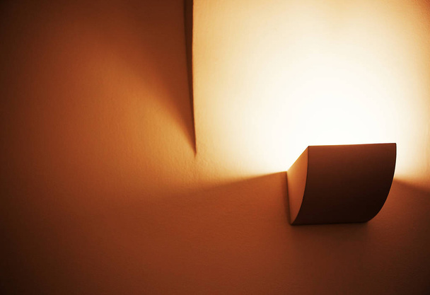 LED lamp on the wall - Foto, Imagen