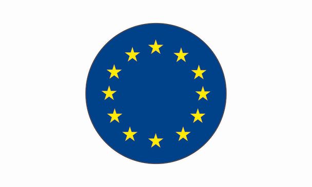 Pictogram - Europa vlag cirkel platte Design - Object, symbool, pictogram - Foto, afbeelding