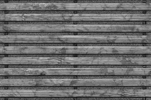 Bambus-Tischmatte gebleicht und grau gefärbt Grunge Textur Detail - Foto, Bild