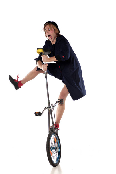 clown with a unicycle - Valokuva, kuva