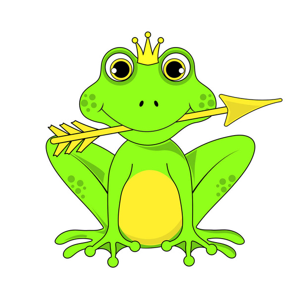 frog Princess crown with arrow on white background - Foto, imagen