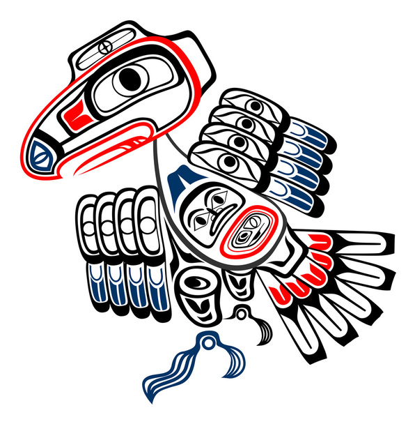 Kruk Haida - Wektor, obraz