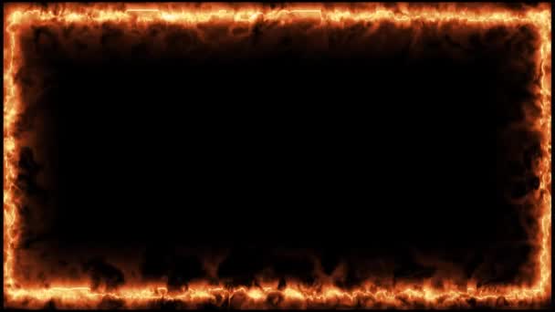 Marco de fuego sobre fondo oscuro (4 K
 ) - Imágenes, Vídeo