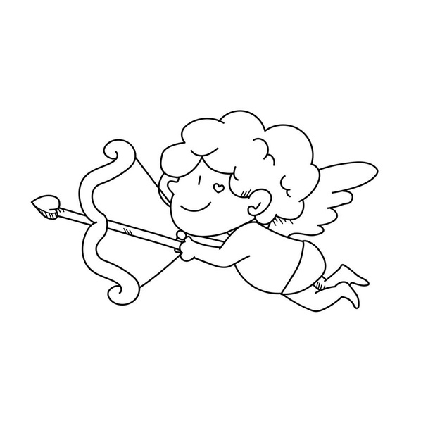 Dibujo a mano alzada ilustración de dibujos animados Cupido
 - Foto, imagen