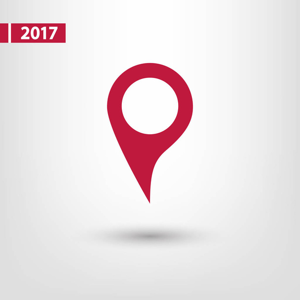 Map pointer flat icon, vector illustration. Flat design style - Vector, Image