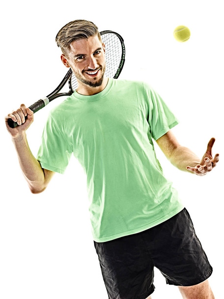 tennis player man isolated - Foto, imagen