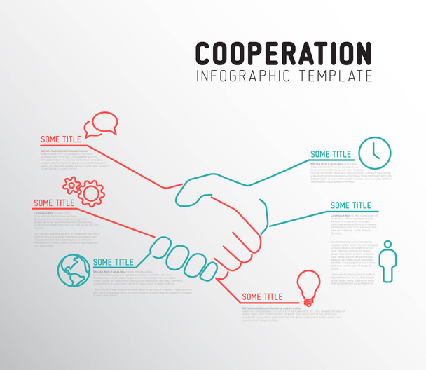 Infografika spolupráce šablona - Vektor, obrázek