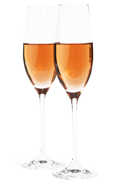 Два келихи троянди бульбашкового шампанського
 - Фото, зображення