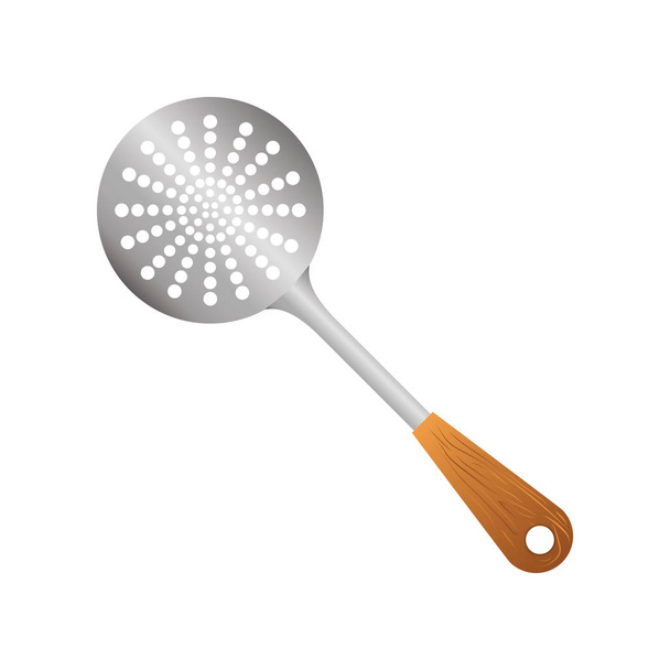 Zilveren skimmer tools pictogramafbeelding - Vector, afbeelding