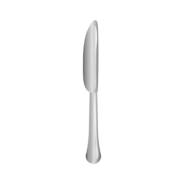 иконка серебряного ножа
 - Вектор,изображение