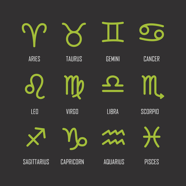σύνολο συμβόλων zodiac - Διάνυσμα, εικόνα