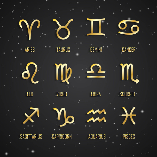 σύνολο συμβόλων zodiac - Διάνυσμα, εικόνα